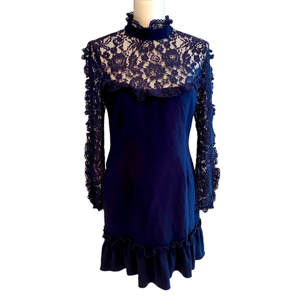 N/Nicholas Long Sleeve Lace Mini Dress US Size 8